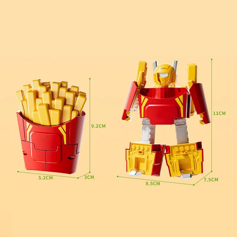 

Mech Transform Model Toy Dual Form Transform Robot Toy Simulation Ice Cream Fries Burger Play House Children S Surprise Gift