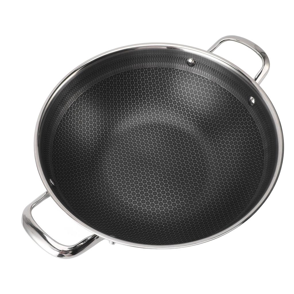 Tigaie Stick Proof din oțel inoxidabil 316 Tigaie cu mâner dublu pentru inducție
