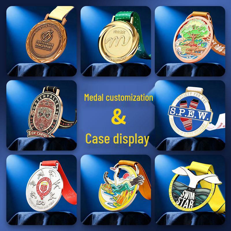 

Індивідуальна Золота Медаль на Пам ять про Веломарафонський Забіг, Виготовлена зі Сплаву Цинку з Гальванічним Покриттям