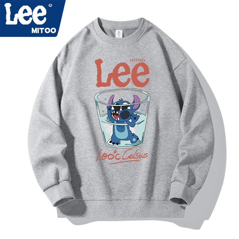 

Lee & Mitoo Co-Branded 2025 Autumn/Winter Unisex Japanese Clear Fleece Sweatshirt - Versatile Fashion Top XL (Height 175-183cm, Weight 70-80kg)