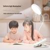 LED Desk Lamp with Flexible Hose and Clip, Dual Power Options for Student Reading