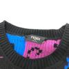 Fendi FZY463 AH3E 21AW Logo Multicolore ARTIST ALLOVER Crew Neck Top Sweater