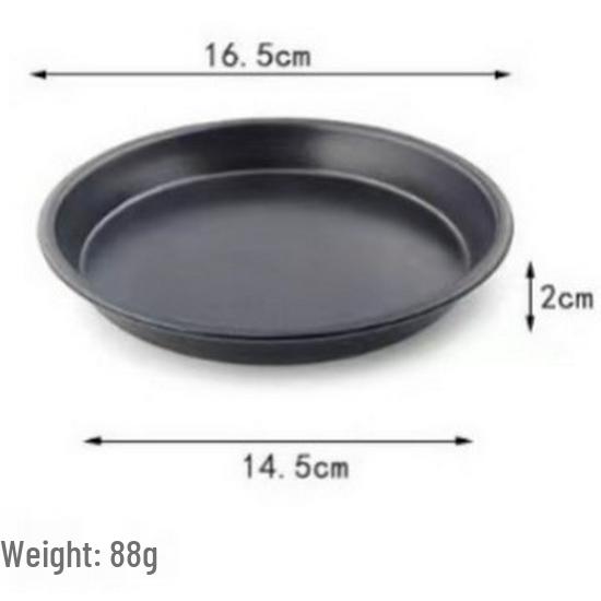 10-Inch Round Non-Stick Carbon Steel Pizza Pan Set (Black)