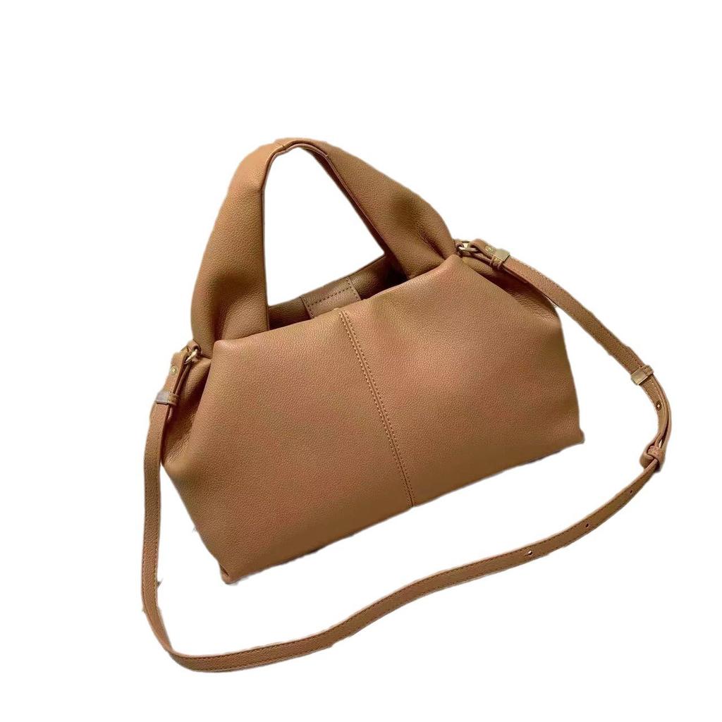 Lychee Pattern Soft Leather Niche Cloud Oblique Span Bag Fashionable Horizontal Long Shoulder Strap Single Shoulder Women'S Bag Bag
