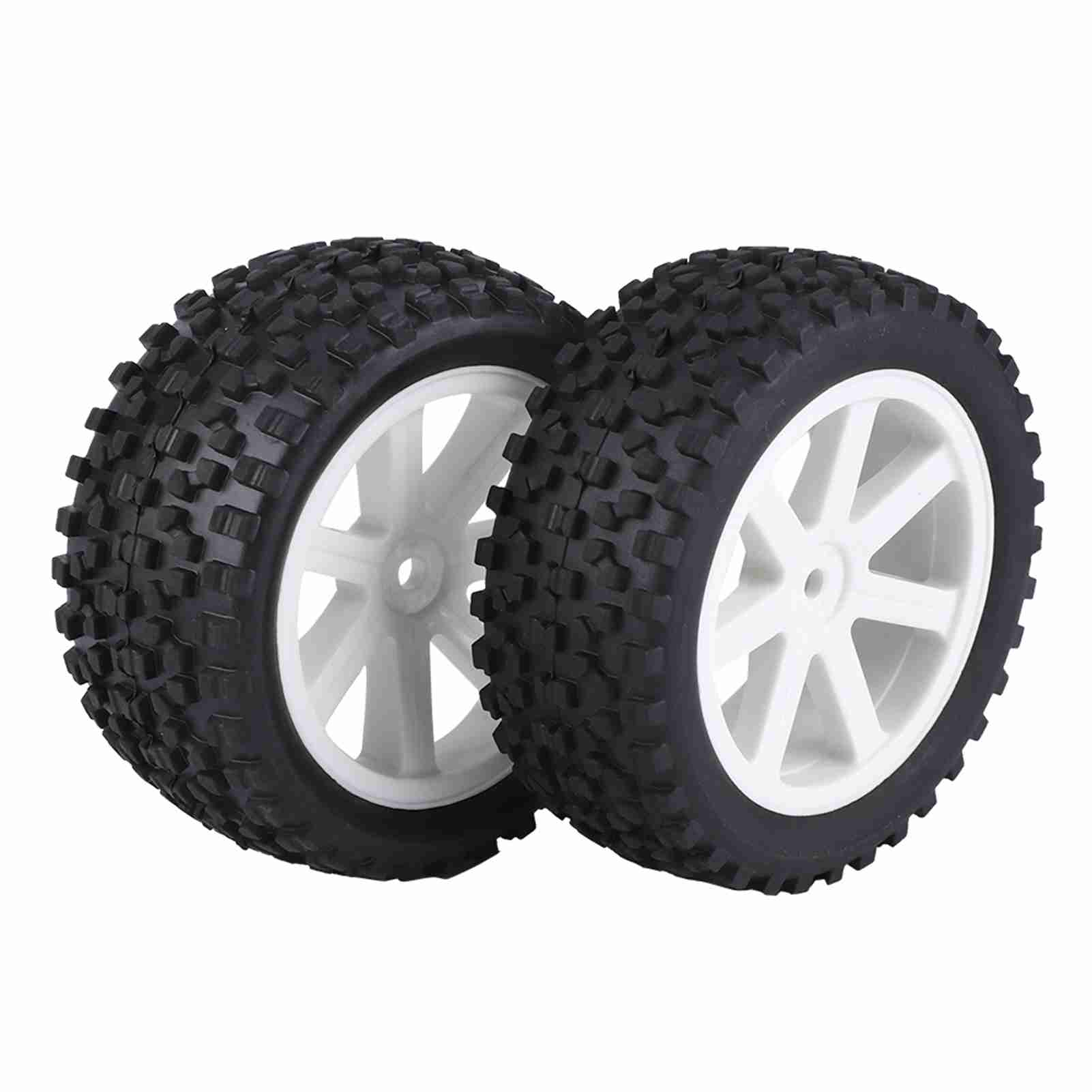 

4pcs 1 10 RC Truck Rubber Tire Wheel Tyre for ZD Racing Buggy Crawler Car White білий