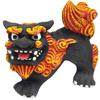 Okinawa Souvenir Shisa Figur, Mini, Curry Shisa für den Eingang (Schwarz/Horizontal)