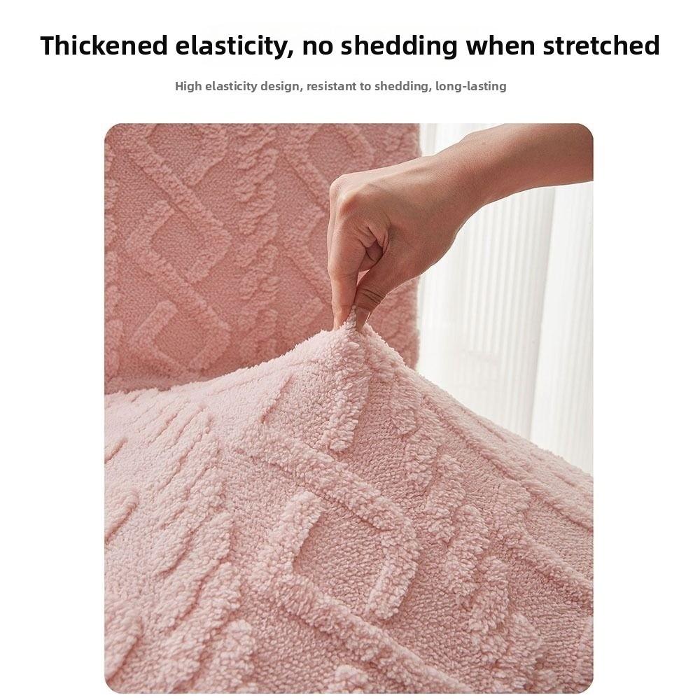 Velveteen Seat Cover Premium Stretch Dining Chair Protectors Fashion Chair Seat Cushion