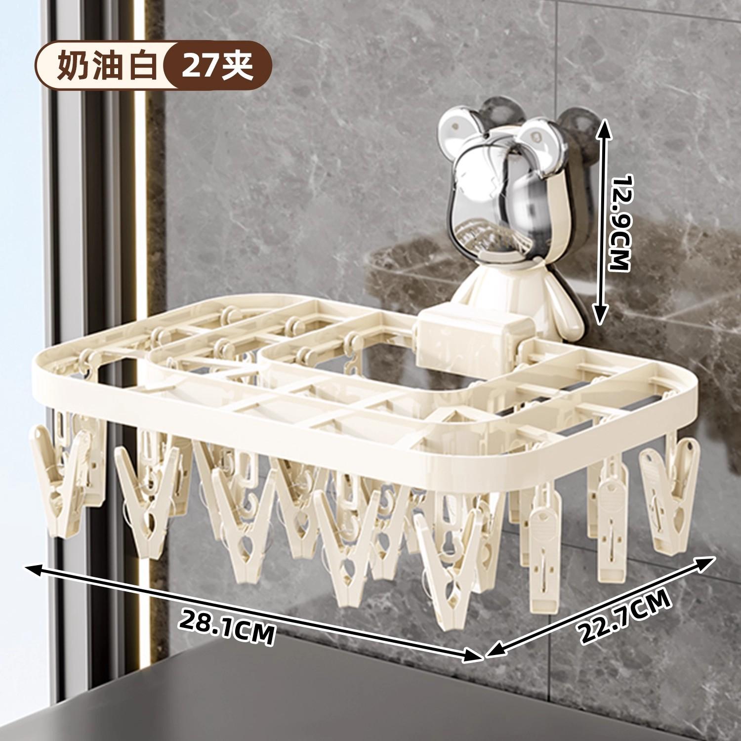 

Складная сушилка для носков с прищепками, многоцелевая ветрозащитная вешалка для носков, нижнего белья, органайзер для хранения дома, на балконе