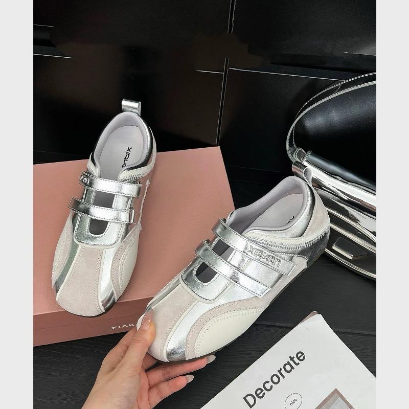 ~ Inner height increase Velcro hollow sports Mary Jane shoes women's summer versatile casual