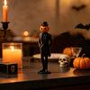 Horror Retro Desktop Decor Pumpkin Gentleman Figurine, Halloween Head Man Statue, Spooky Figurine 3D Printed Ornament for Shelf Mantel Tabletop Statue