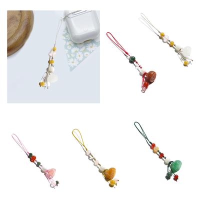 Elegantne valge võtmehoidja ripats Unikaalne võtmehoidja ripats ripatsiga kaunistus mobiiltelefoni võtmehoidja kaelarihma jaoks