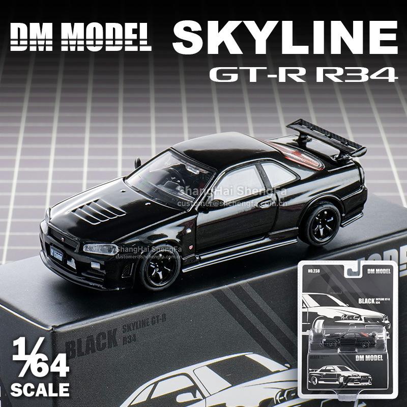 In Stock DCTDmmodel 1:64 Nissan Skyline Gt-R R34 - Alloy Die-Cast Model Jdm Icon Collectible Car Desktop ornaments model gifts