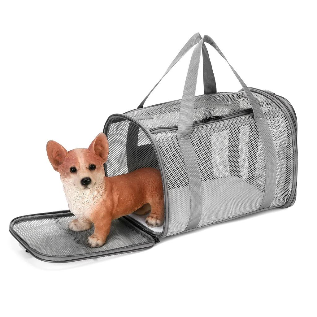 Foldable Cat Carrier Backpack, Portable Breathable Pet Travel Bag With Mesh Window For Small Cats