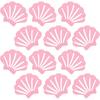12 Non Slip Bathtub Stickers Original Safety Adhesive Decals Treads for Adults Bath Tub Shower Stairs Ladders Boats Shell Shaped (Pink)