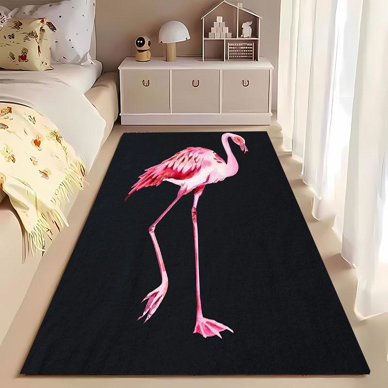 HD Printing Pink Flamingo Large Area Carpets for Home Living Room  Kids Bedroom Sofa Doormat Kitchen Floor Rugs Anti-slip  Decor