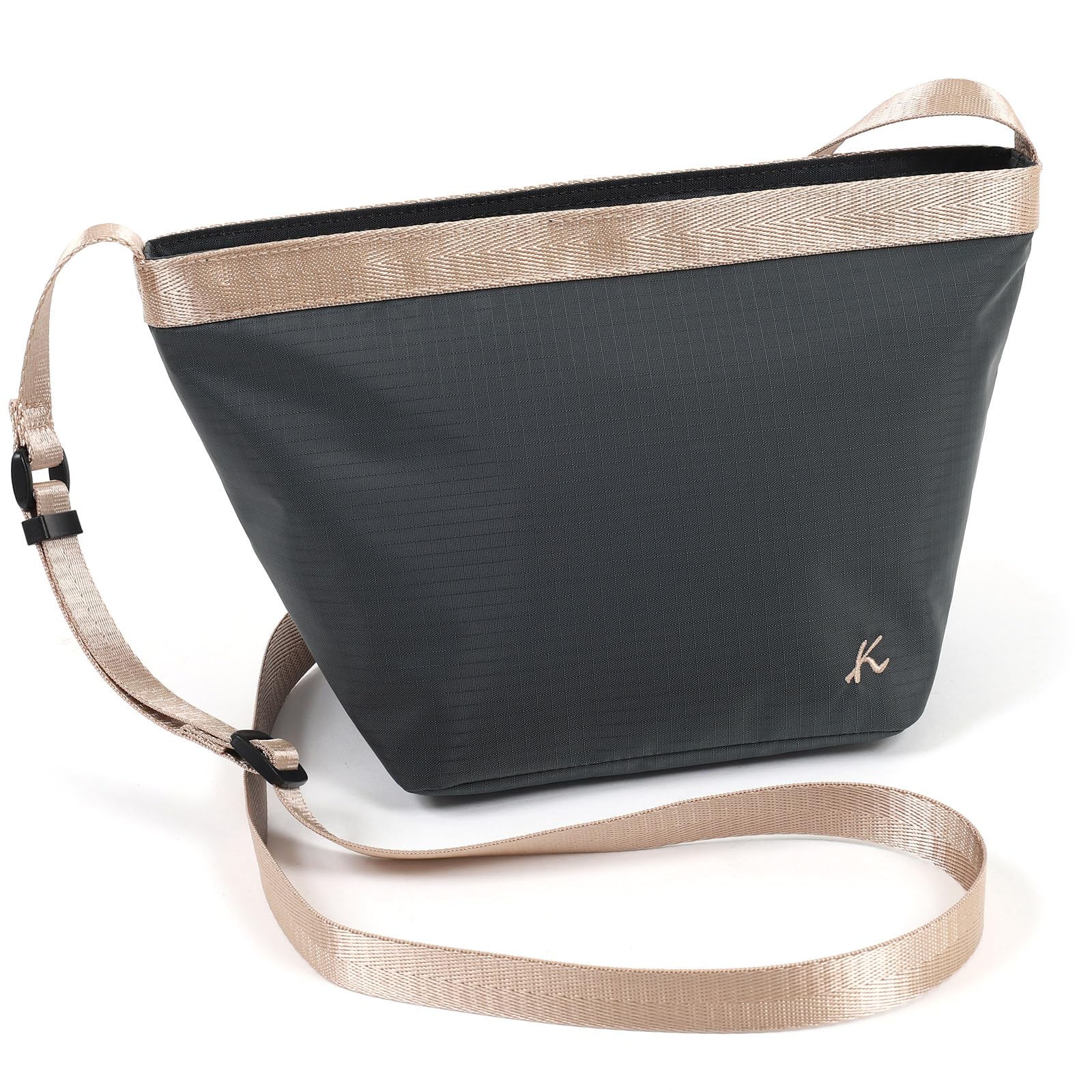 

Slightly polyester fabric shoulder bag Dark 32501 [Kitamura] water-repellent R-0769 Women s Green/Beige [Green]