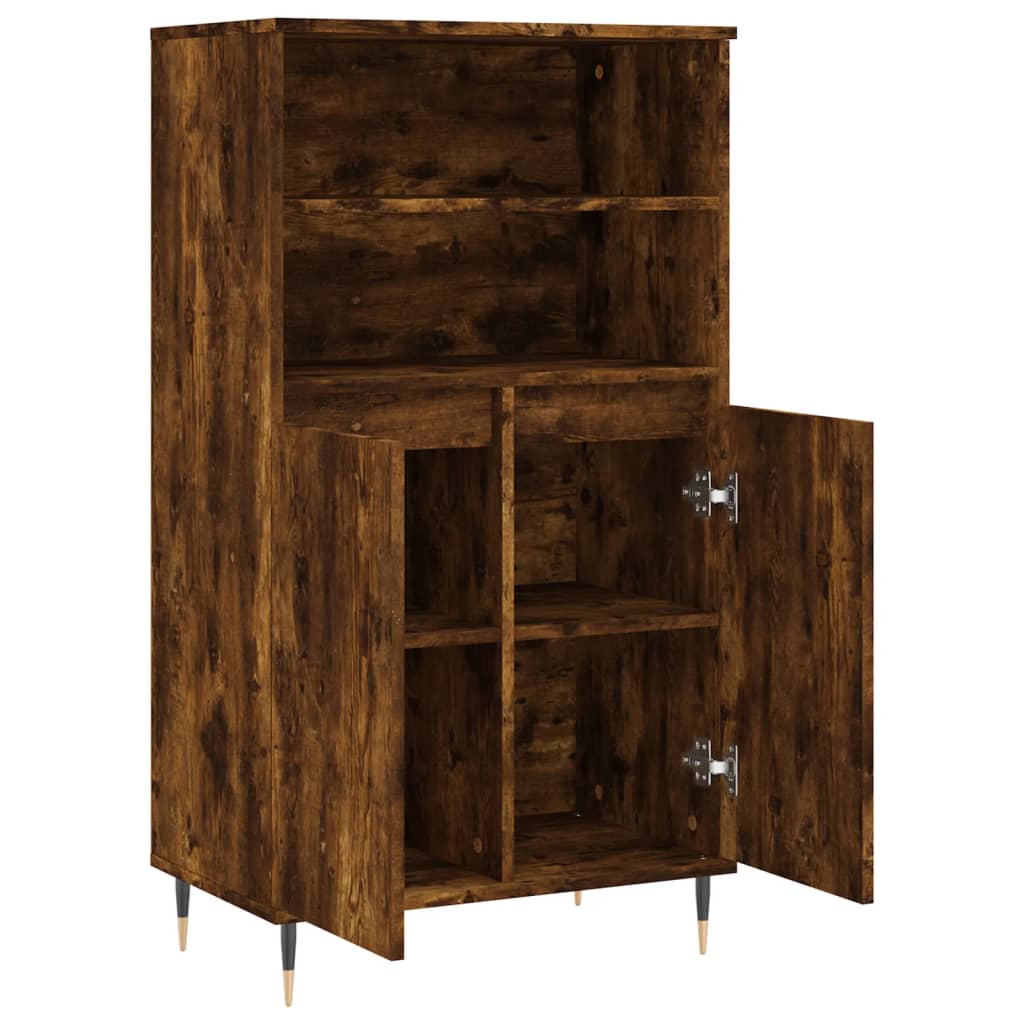 Vidaxl Armadietto Alto, Rovere Affumicato, 60X36X110 Cm