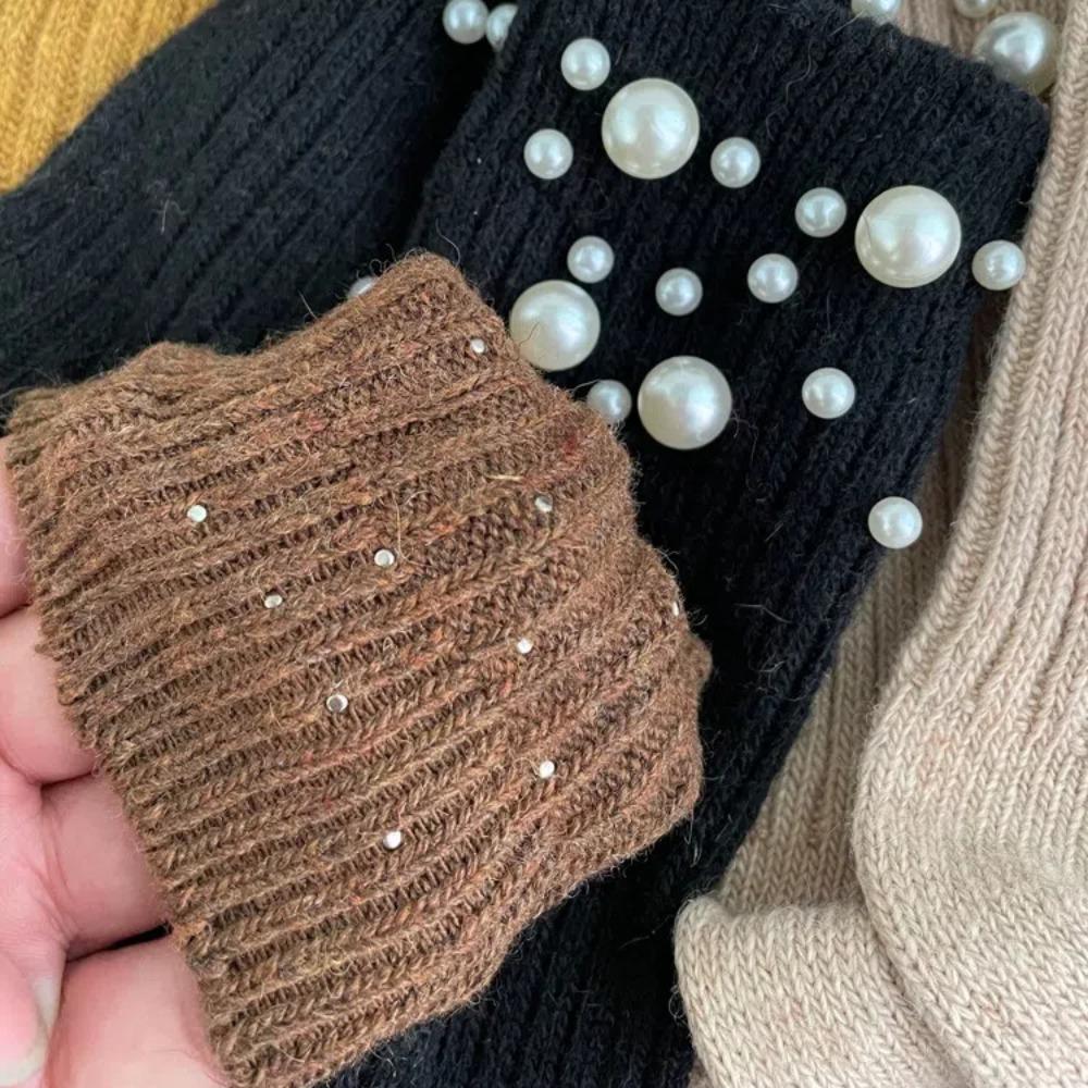 Solid Color Mid-Tube Socks Thicken Women Socks New Warm Socks  Winter