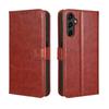 Suitable for Samsung Galaxy A17 phone case A25/A16 phone leather cover flip cover 3 crazy horse pattern A15 card slot A56