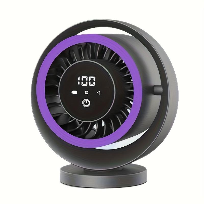Portable Electric Desk Fan with 100 Level Digital Display,Turbo Air Circulator Fan,USB Rechargeable Compact Desktop Fan for Home/Office,2025 New Style