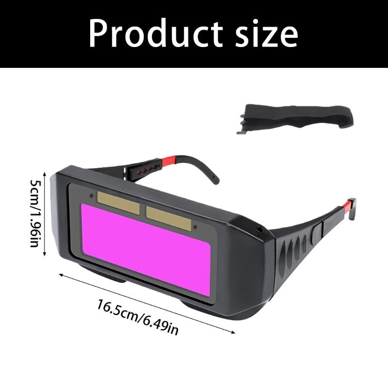 Auto Darkening Welding Goggles with ABS Frame and Light Sensing Lens Eye Protections Eyewears for Arcing Safety