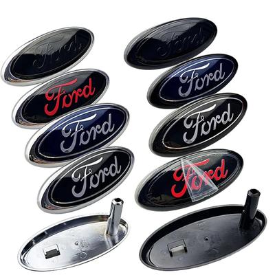 Car Sticker 14.5x6.5cm ABS Car Front Emblem Badge for Ford Focus 2 3 Mondeo Fiesta Ranger Mustang Kuga Explorer Transit Auto Acc