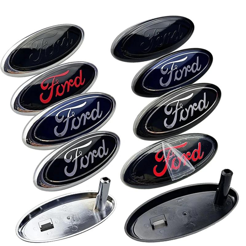 Samolepka na auto 14,5x6,5cm ABS Přední znak na auto pro Ford Focus 2 3 Mondeo Fiesta Ranger Mustang Kuga Explorer Transit Auto Acc