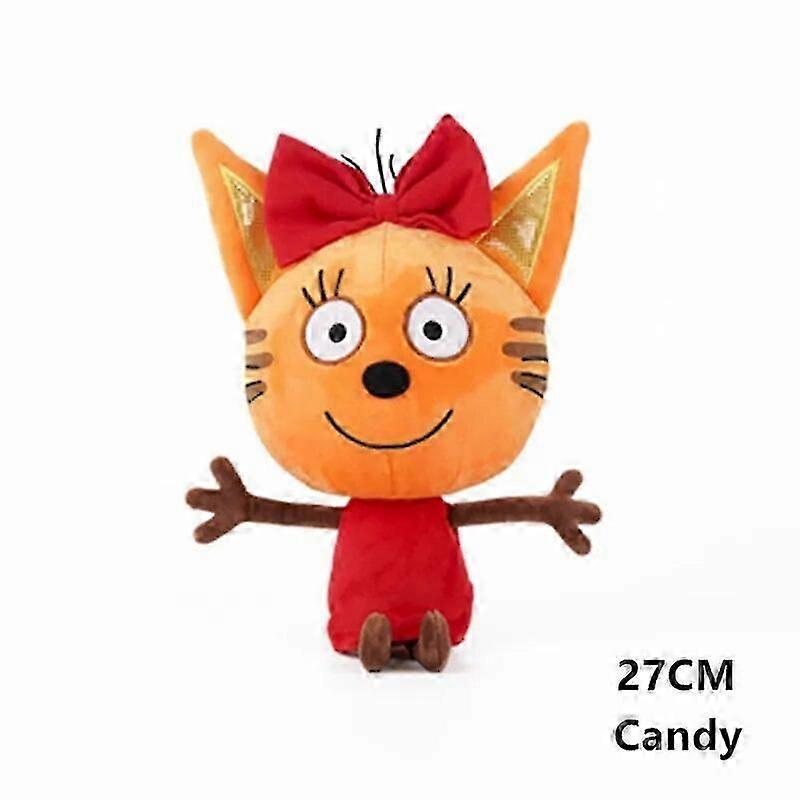 Genuine Kid E Cats Russian My Family Three Happy Cats Plush Doll Cookie Candy Pudding Anime Cat Doll Toy Kawaii Gift