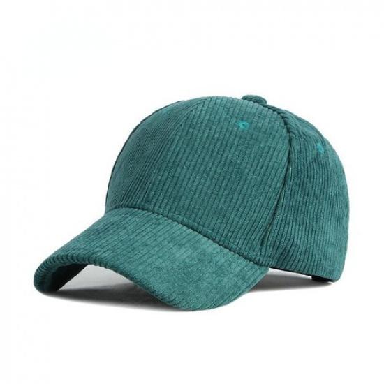 Women Men Adjustable Corduroy Baseball Cap Trucker Hat Casual Classic Visor Hat