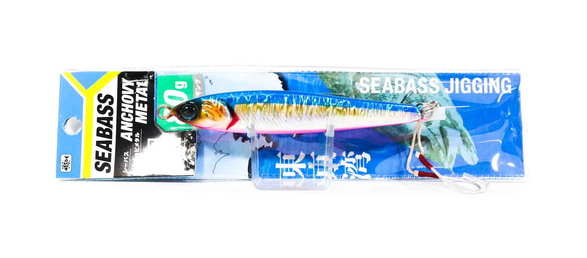 

Jackall Metal Jig Seabass Anchovy Metal 80 grams Blue Pink (0871)