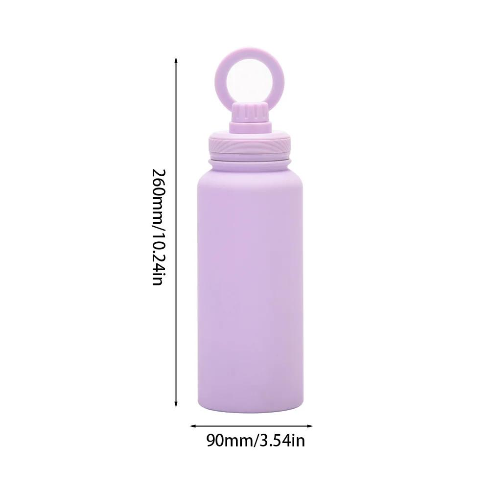 Sports Water Bottle Lid with Cellphone Magnetic Stand 1000ML Insulated Stainless Steel Sports Water Bottle Thermal Water Cup Lid