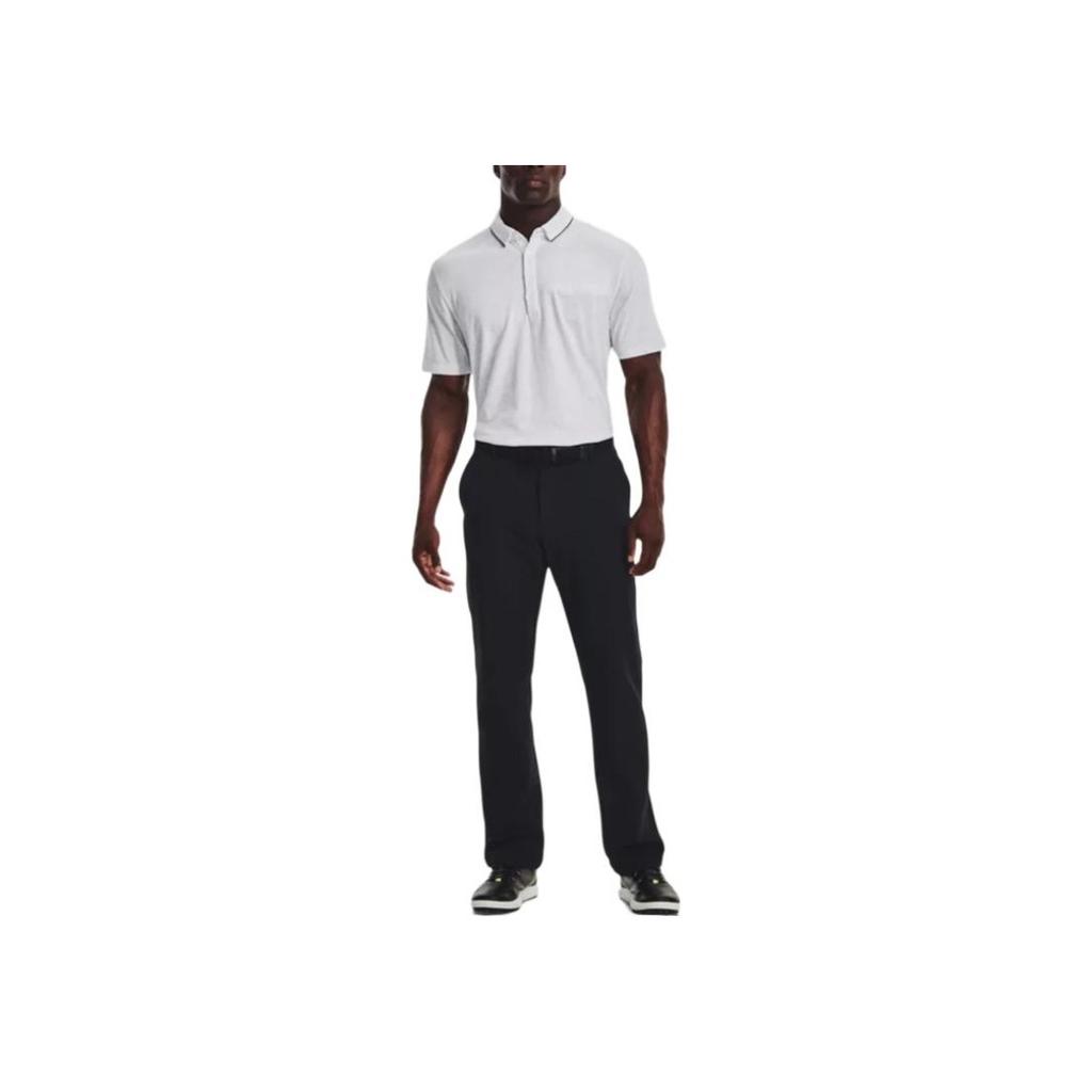 Under Armour Contrast Trim Casual Pullover Short Sleeve Polo Shirt Men Tops White 1377363-100