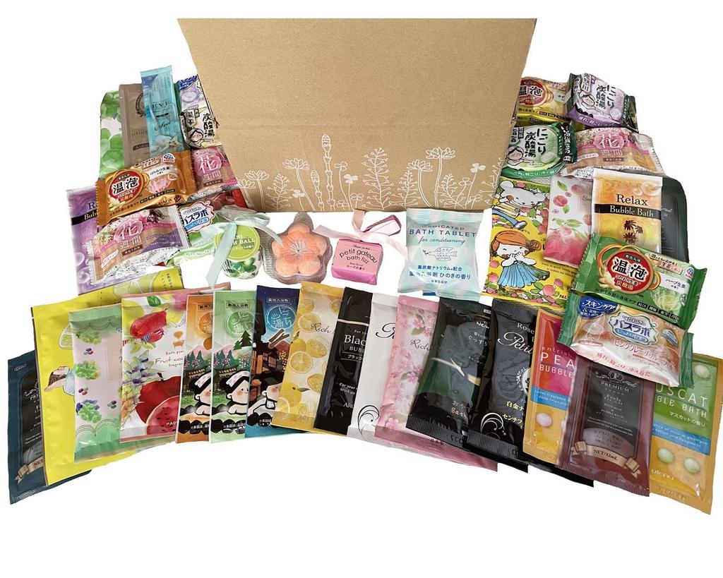 Bath Salts Assortment 40 Types 40 Pieces Set Gift Present Birthday Gift Respect for the Aged Day Christmas Gift White Day Day Event Promotion Prize