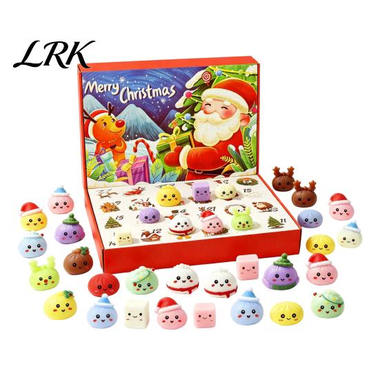 Geburtstagsgeschenk für Kleinkinder Kinder Weihnachten Adventskalender, 24-Tage-Countdown-Box mit Überraschungsfiguren, Dekorativer Kalender Festliche Atmosphäre