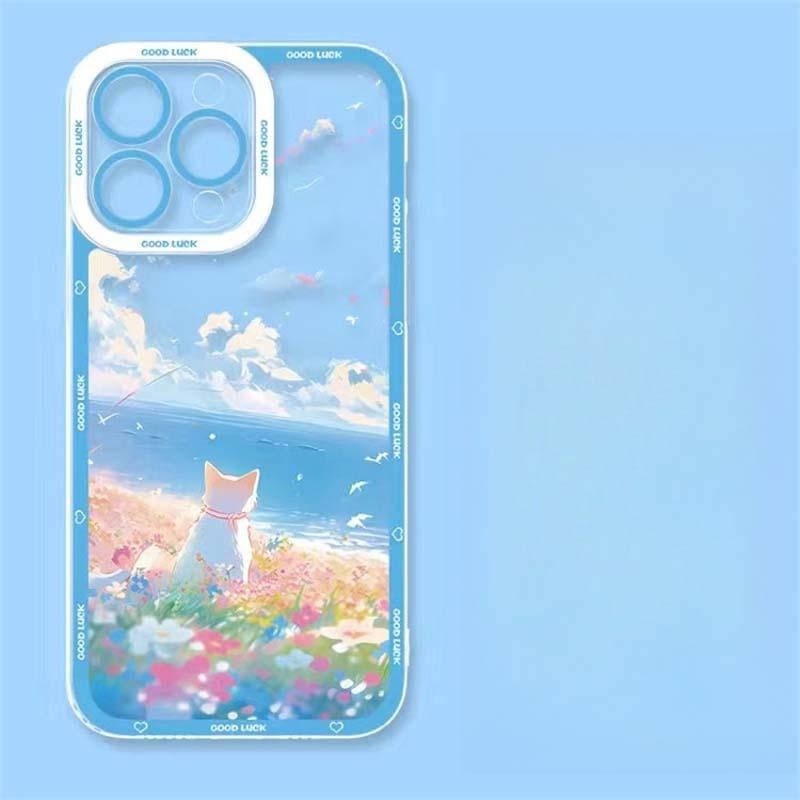 Cut Cat Scenery Case For Honor X8D X9D X7D X9A X8C X7A X9B X7B X8B 90 Lite Nova 5T 3i Cover Silicone Transparent
