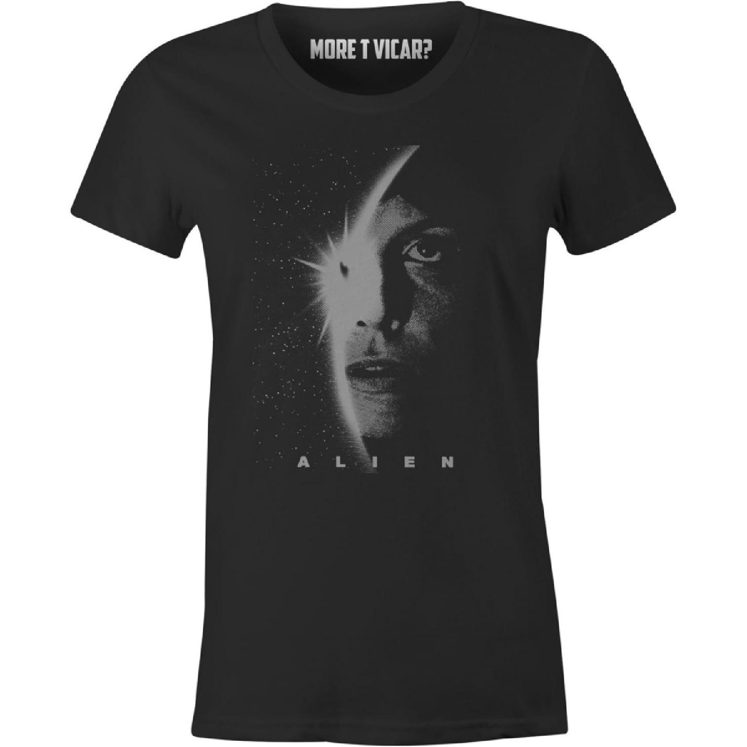 Alien Movie Poster - Ladies Movie T Shirt, Black, M S