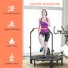 45" Foldable Mini Fitness Trampoline, with Adjustable Foam Handle, Orange