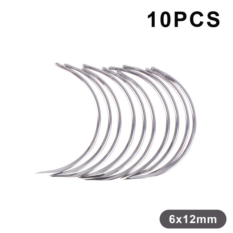 6/10Pcs Suture Surgical Tool Durable Metal 1/2 Corner Medical Needle Double Eyelid Medical Science Diy Accessories