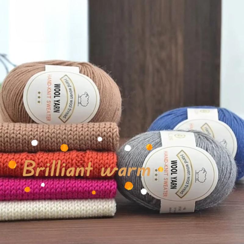 10pc=500g 3mm Medium Coarse Wool Thread Hand Crochet DIY Craft Sweater Hat Doll Bag Needle  Thread Soft Warm Skin Friendly