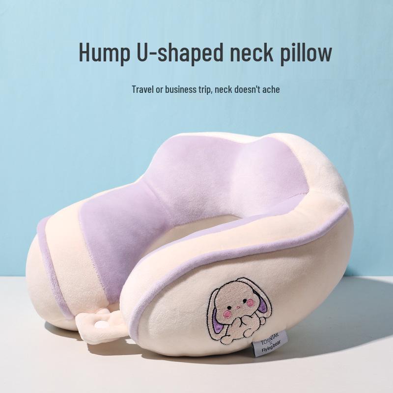 Camel U-Shaped Travel and Office Nap Neck Support Pillow with Cartoon Design and Logo Printing Option