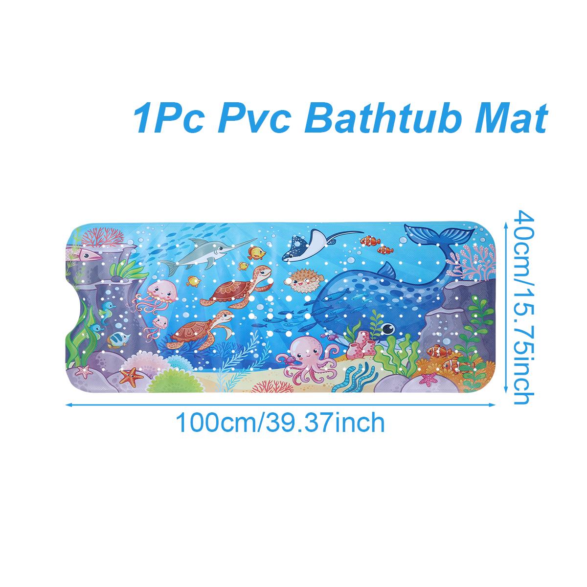 

Cartoon Marine Animal Bathtub Mat Under the Sea Birthday Party Decorations Kids Favors Ocean Animal Bathroom Shower Non Slip Mat 400MMx1000MM