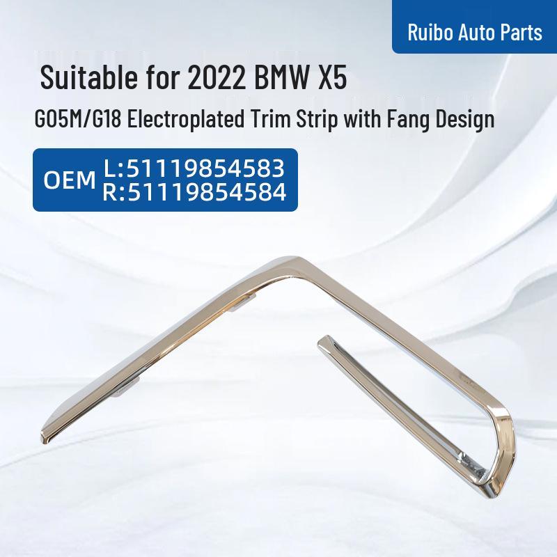 

Compatible Electroplated Trim Strip for 2022 BMW X5 G05 M/G18 Tusk Style Tusk Style Electroplated Trim Strip