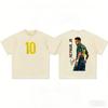 Adult and Childrens Star Soccer Pure Cotton Shortsleeve Shirt for Watching Games Exclusive Collection for Longtime Fans