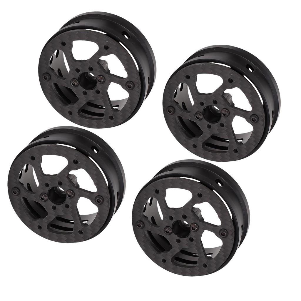 4PCS 2.2 Inch Carbon Fiber RC Wheels Rims High Strength Lightweight RC Crawler Wheel Hub for 1 10 RC Crawler Car