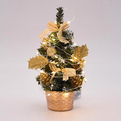 20/30cm Künstliche Weihnachten Baum Tisch Ornament mit LED Licht Bälle 2024 Weihnachten Dekoration für Home 2024 Neue Jahr geschenk Mini