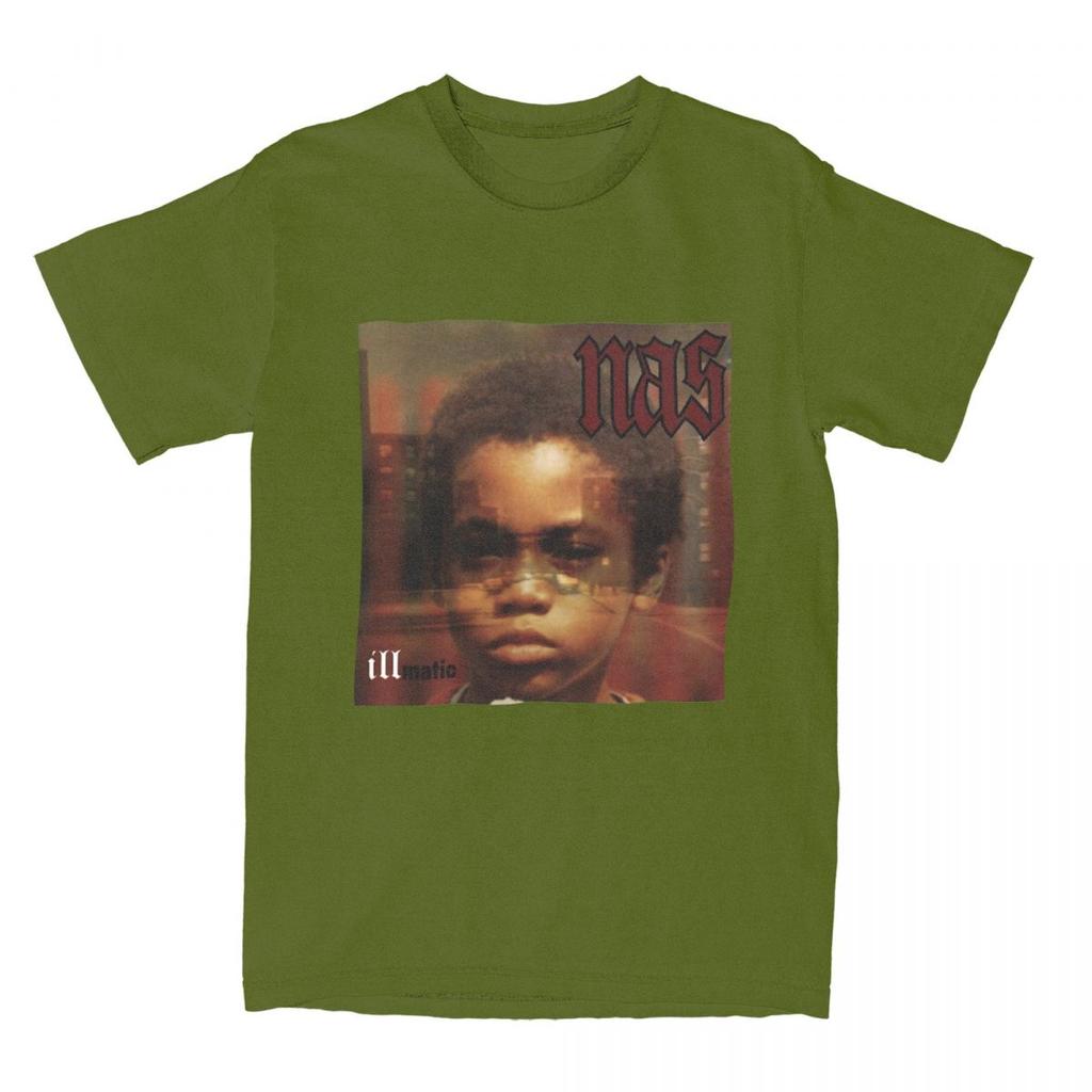Nas Singer T-Shirt Man Illmatic Album Y2K Basic Cotton T-Shirts Summer O-Neck Trending Tee Shirt Cheap Big Size Tops