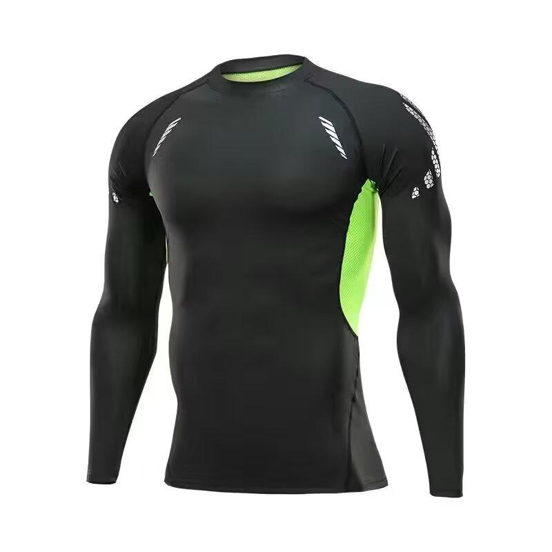 

Men s Long Sleeve Quick-Dry Compression Top for Running and Fitness, Warm Base Layer for Spring and Autumn Climbing XXS зелений