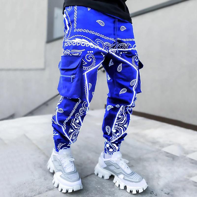 Hip Hop Printing Pants Men Trousers Fashion Streetwear Sweatpants for Men Joggers High Street Loose Cargo Pants Men
