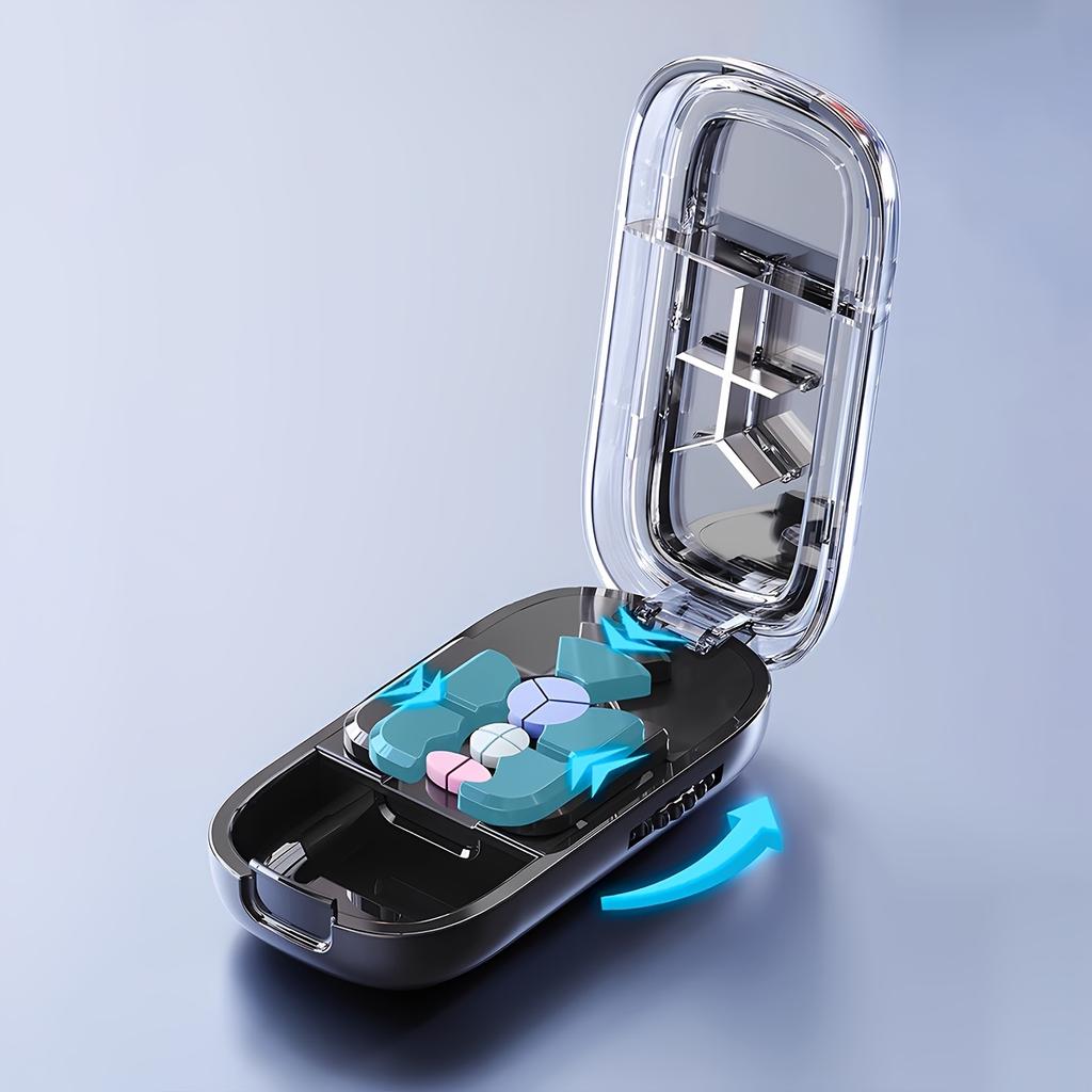 Portable Pill Cutter and Divider, Suitable for Small and Micro Tablets, Precisely Aligns Tablets, Accurately and Evenly Divides Into Half, Thirds