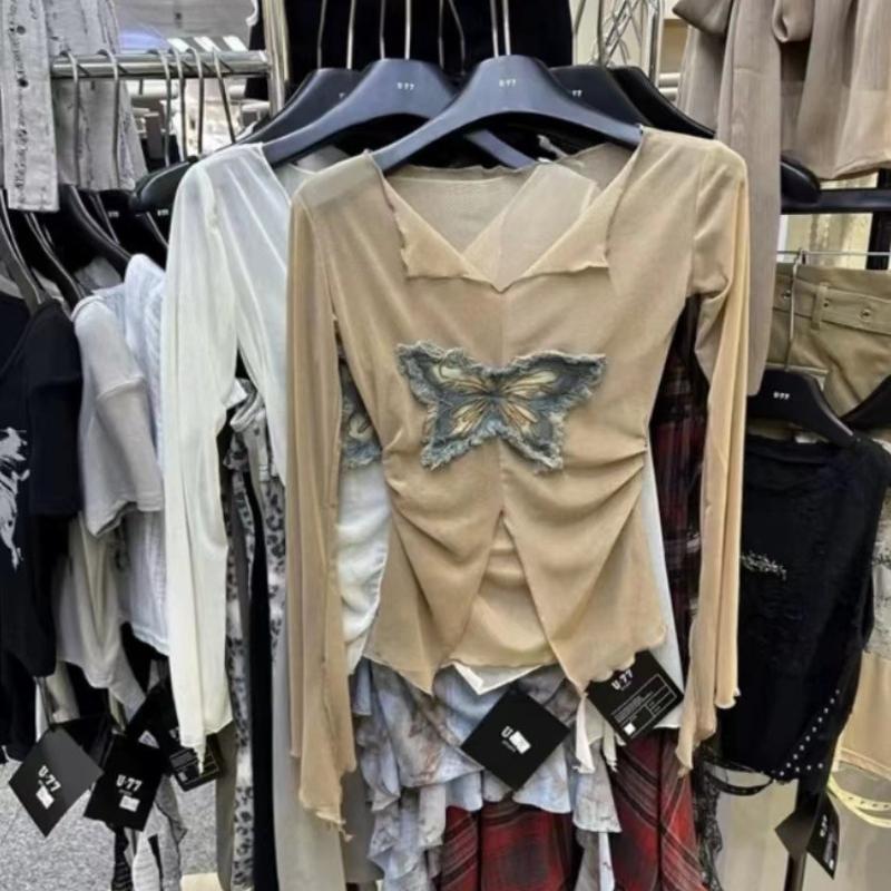 

Расклешенный рукав с бабочкой, облегающие женские рубашки, топы, модные тонкие элегантные повседневные блузки, женские элегантные однотонные винтажные рубашки, женская одежда 26132 One Size хаки
